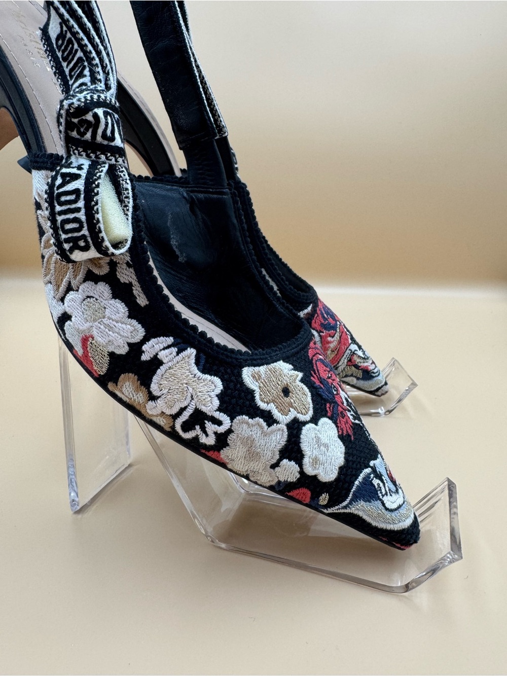Christian Dior J’Adior Embroidered Floral Slingback Heels Pumps EU 41 - Picture 11 of 17